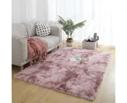 Large Plush Rugs, Fluffy Area Rugs for Living Rooms, Modern Geometric Plush Rugs for Bedrooms, Soft Shaggy Rugs for Children's Rooms-Purple