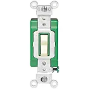 Leviton S11-03032-2IS 30 Amp Ivory Toggle Double Pole Quiet Switch