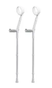 Rebotec Safe-In-Soft LIGHT GREY Forearm Crutches with Caff & Hinge GERMAN Crutch