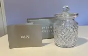 Vintage Tipperary Cut Crystal Honey Condiment Jam Jelly Jar Made in Ireland