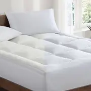 Ardor Queen 1800Gsm Reversible Microfibre Mattress Topper White