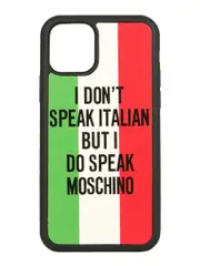 [Moschino] Moschino-Iphone 11 Pro Italian Slogan Cover-Donna UNI