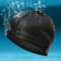 在飛比找ETMall東森購物網優惠-高級PU涂層防水護耳加大號泳帽