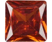 Red Cubic Zirconia Stone 5.70 Ct Lab Created Red Stone, Square Faceted Shape Cubic Zirconia Gemstone for Jewelry Making U-8