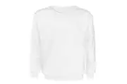 New Adult Unisex Plain Pullover Fleece Jumper Mens Long Sleeve Crew Neck Sweater - White