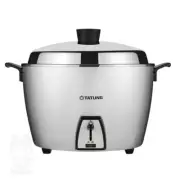 (SILVER) (全配) NEW TATUNG TAC-10L-MS 10-CUP Rice Cooker Pot Voltage (AC 110V USA)