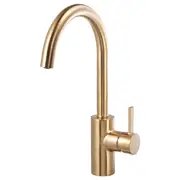 DELSJÖN kitchen mixer tap, brass-colour