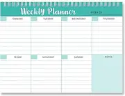 PQCLXUYA Weekly Planner Pad,Spiral Bound Weekly Goals Schedule,To-Do List Notebook,52 Weeks Calendars & Organizers for Meal, Appointments, Schedule, with Habit Tracker (green)
