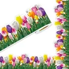 Improvement Peel Stick Decorative Tulip Flower Trim Border for School Classroom