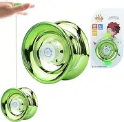 Yo Yo Ball - Responsive and Unresponsive Yoyo Ball, Alloy Magic Stunt Yo-Yo, Traditional Competitive Leisure Interactive Game Toys for Kids and Beginners - Green