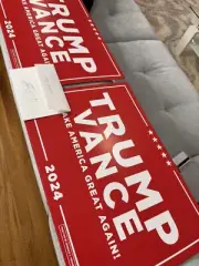 DONALD TRUMP FOR PRESIDENT VANCE 2024 Official Campaign Rally Sign Poster USA