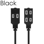 3-Outlet Extension Power Cord 2 Prong Protection Outlet Cover Indoor 6FT