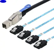 MINI SAS HD SFF-8644 with IC to 4 Ports SATA 7P straight server hard drive cable