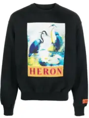 Heron Preston Heron halftone-print crewneck sweatshirt, XL