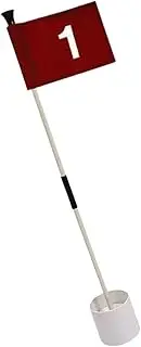 MUSISALY 1Set Golf Flagpole Lightweight Golfing Flag Kit for Training Practice Durable Base Removable Flags Easy Installation for Golf Course Use for Skill