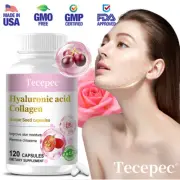Hyaluronic Acid Collagen Grape Seed supplement Anti Aging 1750mg, Vitamin C