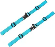 uxcell Backpack Chest Strap [2PCS] - Adjustable Sternum Straps with Emergency Whistle Buckle Use for Backpack Replacement & Hiking - [Cyan] Chest Belt Hollow Quick Release Buckle