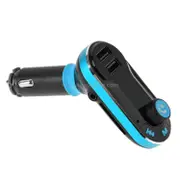 Bluetooth Tacking Handsfree Car Kit FM Transmitter with Remote Control, 2.1A Dual Car Charger