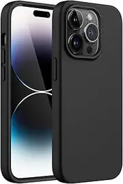 JETech Silicone Case for iPhone 14 Pro 6.1-Inch, Silky-Soft Touch Full-Body Protective Phone Case, Shockproof Cover with Microfiber Lining (Black)