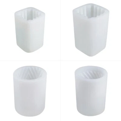 3D Gear Column Silicone Mold Geometric Cylinder Shape Aromatherapy Mould