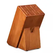 Acacia Wood Kitchen Knife Block Storage Chef Knife Sharpening Rod Holder
