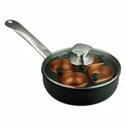 Parini 8" Copper Non-stick Egg Poacher - Brand New cooks 4 eggs at a time