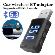 USB Car Wireless Bluetooth 5.3 Transmitter Receiver for Car Music Audio FM Radio