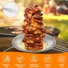 Vertical Skewer for Grill Stainless Steel Pastor Skewer with 3 Spikes and RunVZ