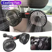 Two-Head Headrest Fan Air Cooling Fan Car Back Rear Seat Fan Car Cooling Fan