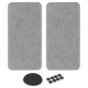 2 Pack Square Water Diatomite Coasters 6.3x3.1inch, Dark Gray