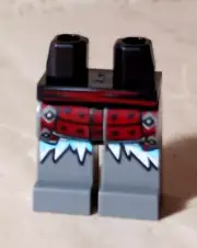 New LEGO Armor Printed Legs ICE Dark Red Gray Legs Icicle ICE KING Ninja Leg