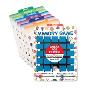 Flip to Win Travel Memory Game - Wooden Game Board, 7 Double-Sided Cards