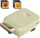 BEAR Mini Electric Sandwich Maker, Waffle Maker, Panini Press with Double Rem...