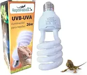 ReptilHábitat UVB Lamp 5.0 10.0 UVA Reptile UVB 26W Tortoise Pogon Factor (5.0)