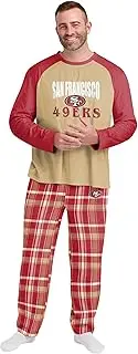 FOCO NFL San Francisco 49ers Men's Pajama Shirt and Pants Lounge Set