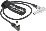 Alvin's Cables DC Right Angle to 2 Pin Male Cable for Teradek Bolt Transmitter Tilta Battery Plate