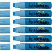 Texta Liquid Chalk Marker Jumbo Dry Wipe 15mm (Blue) [Pack 6]