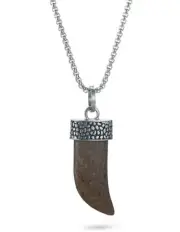 [Cudworth] Bronzite Shark's Tooth Pendant in Bronze