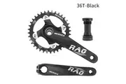 Mountain Bike Crankset 170mm Aluminum Alloy 32/34/36/38T Single Chainring 104BCD Bicycle Crankset Group Single Speed MTB Accessories for Bike (36T)