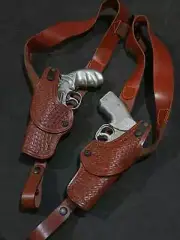 K068 Two Gun Shoulder Holster RH For Colt 1911 & Similar Pistols with 6" barrels
