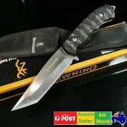 Browning knife Hunting Knife Camping knife Survival Fixed Blade Silver AU Stock