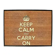 Keep Calm And Carry On - Funny Novelty Doormat Man Cave Floor mat