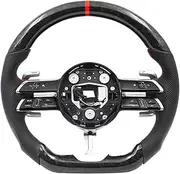 Forged Carbon Fibre Car Sports Steering Wheel Compatible With Benz AMG Class W204 W205 W212 W213 W221 W222 W177 E63 E63S E63 S63(Full Set Assembly)