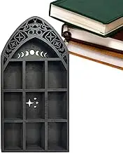 Wooden Wall Shelf | Crystal Display Shelf | Trinket Display Shelf, Gothic Crystal Cabinet, Bedroom Wall Shelf, Nail Polish Display Shelf, Stones Display Shelf, Crystal Cabinet for Bedroom