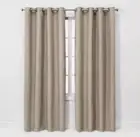 Lot Of 2 Solid TAN Light Filtering Curtain Indoor Outdoor Threshold, 95x54