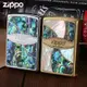 ZIPPO芝寶正版美國打火機防風煤油火機日韓版羅盤彩貝鑲嵌送男友