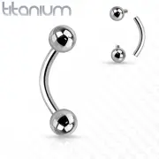 16g Internal Thread Titanium Curve Bar Lip Rook Daith Piercing Eyebrow Ring 4mm