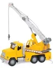 DRIVEN by Battat Micro Crane Truck Toy with Lights & Sounds Doors Open 1:24