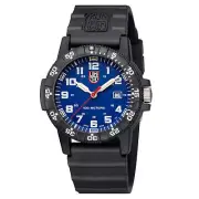 Luminox Men's Watch Blue Dial Round Quartz Black Silicone Rubber Strap 0323
