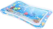 ULDIGI 1Pc Inflatable Water Play Mat for Boy Girl Creative Sensory Cushion Water Mat for Boy Girl and Eye Hand Coordination Development Summer Fun Activity Pad Blue